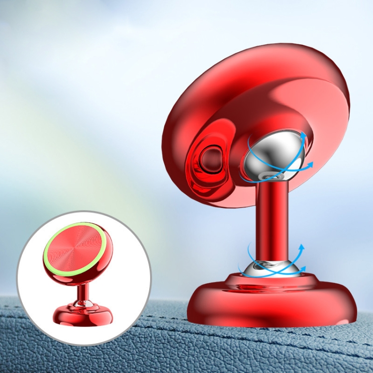 

Car Aluminum Alloy Magnetic Mobile Phone Holder, Colour: Red (Luminous)