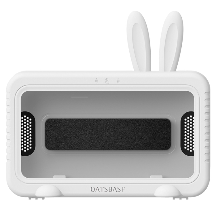 

Oatsbasf Cute Bunny Bathroom Phone Holder Waterproof Box Wall Mounted Phone Case Bracket(White)
