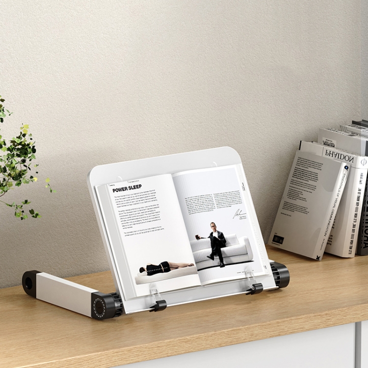 

L03 Adjustable Lifting Reading Rack Book Holder Laptop Stand,Style： Single Section White