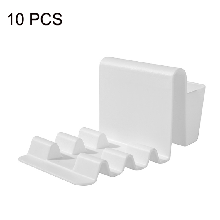 

10 PCS Portable Wave Multi-Angle Adjustable Phone Holder(White)