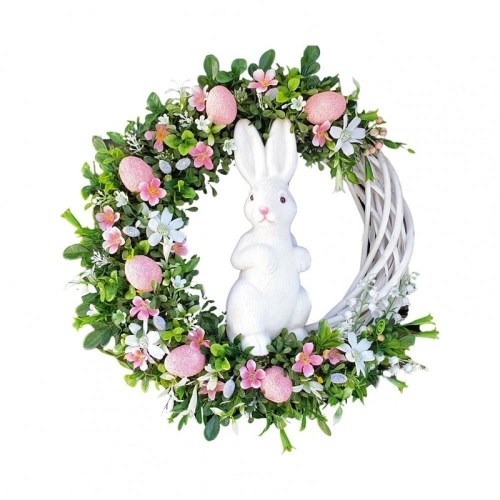 

Easter Wreath Family Holiday Decoration Props(Pink Rabbit Listed)