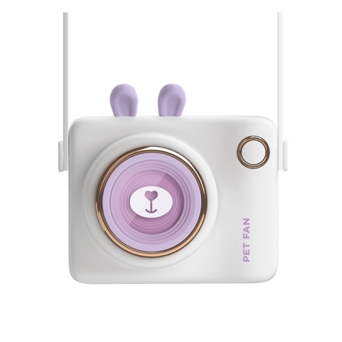 

GL106 USB Rechargeable Hand-Held Portable No-Leaf Mini Camera Fan, Style Rabbit (Purple)