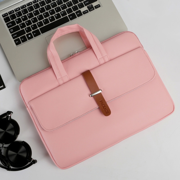 

PU Waterproof Wear-resistant Laptop Bag, Size: 13-13.3 inch(Pink)