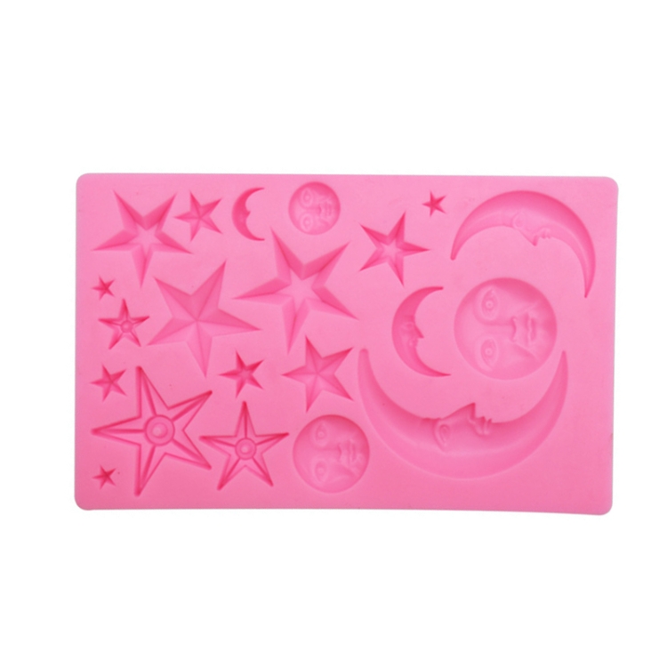 

Star Moon Face Chocolate Clay DIY Silicone Mold(Pink)