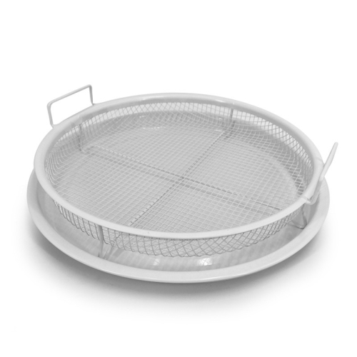 

Oven Baking Stainless Steel Baking Pan Drain The Oil Mold, Specification: Round White