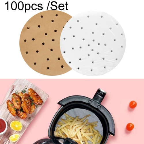 

3 Sets Air Fryer Special Paper Pad Grilled Meat Paper Oil Absorbed Paper, Color Random Delivery, Style: Round With Hole (18cm)