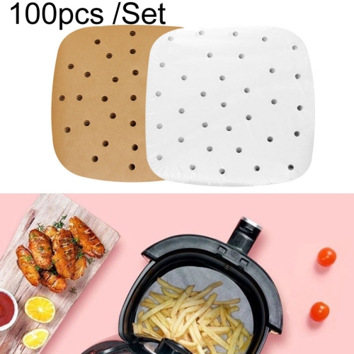 

3 Sets Air Fryer Special Paper Pad Grilled Meat Paper Oil Absorbed Paper, Color Random Delivery, Style: Square With Hole (15cm)