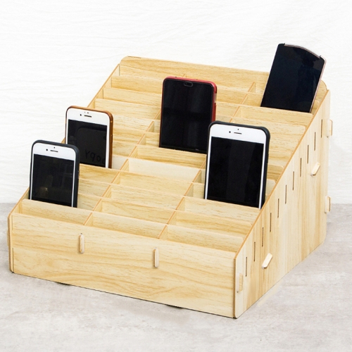 

D-86 Office Conference Classroom Mobile Phone Storage Box, Style: 36 Grids (Oak)