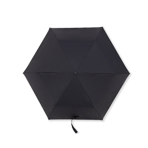 

PARACHASE Carbon Fiber Light Portable Small Clever Black Glue Sunscreen Anti-UV Sun Umbrella(Black)