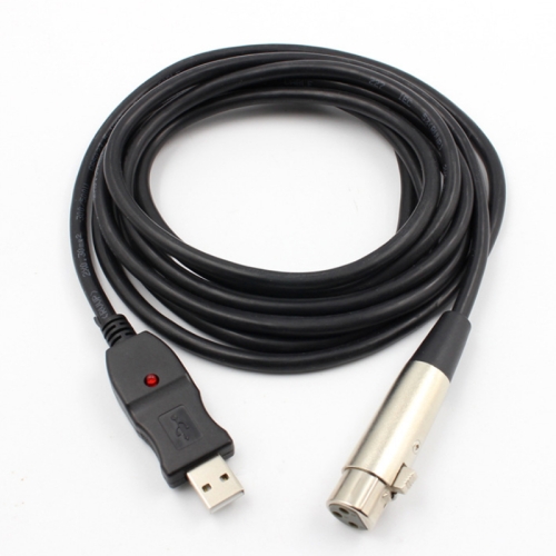 

3m Microphone Connection Computer Cable USB To XLR(Black)