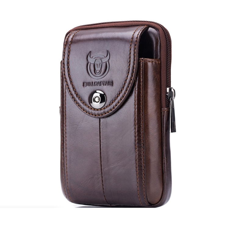 

BULL CAPTAIN Leather Multifunctional Waist Bag For Men(Brown-07 )
