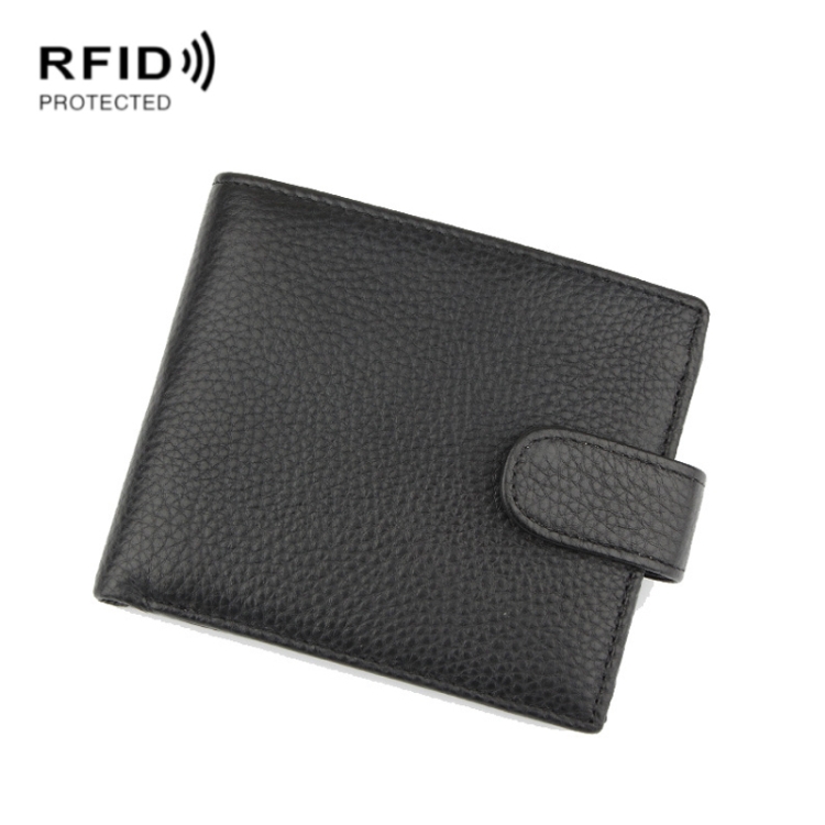 

K-8020 RFID Anti-Theft Men Leather Wallet Cow Skin Purse Card Package