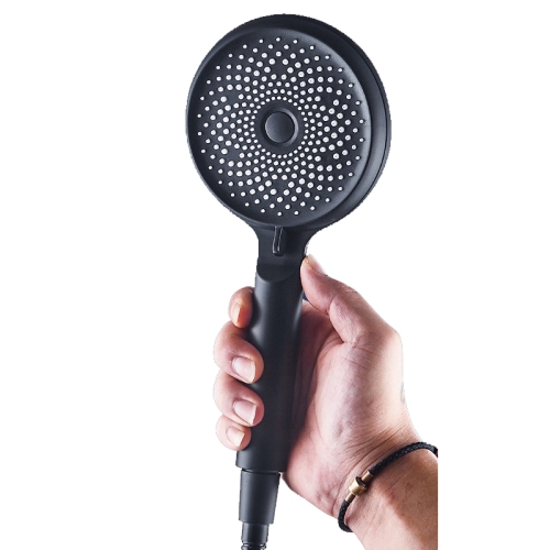 

Home Handheld Silicone Supercharged Shower Nozzle, Style: Black