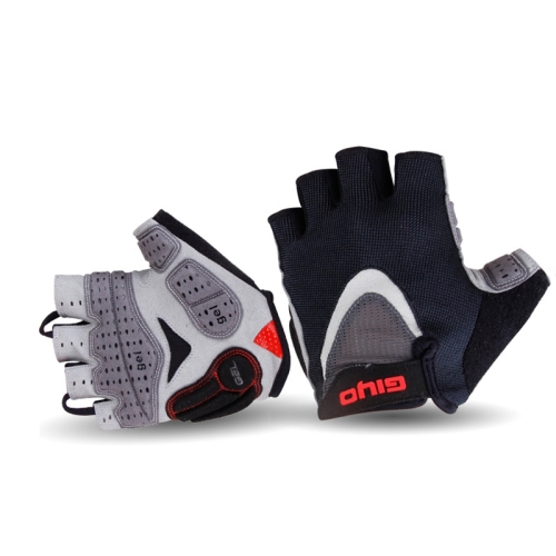 

GIYO S-01 GEL Shockproof Cycling Half Finger Gloves Anti-slip Bicycle Gloves, Size: S(Black)