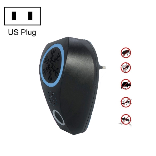 

Snowflake Ultrasonic Mosquito Repellent Mouse Repellent, Specification: US Plug(Black)