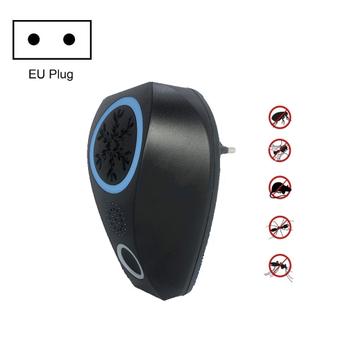 

Snowflake Ultrasonic Mosquito Repellent Mouse Repellent, Specification: EU Plug(Black)