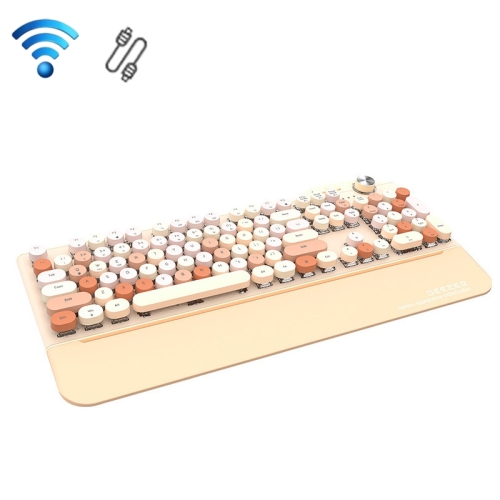 

Mofii GEEZER G7 107 Keys Wired / Wireless / Bluetooth Three Mode Mechanical Keyboard, Cable Length: 1.5m(Milk Tea)