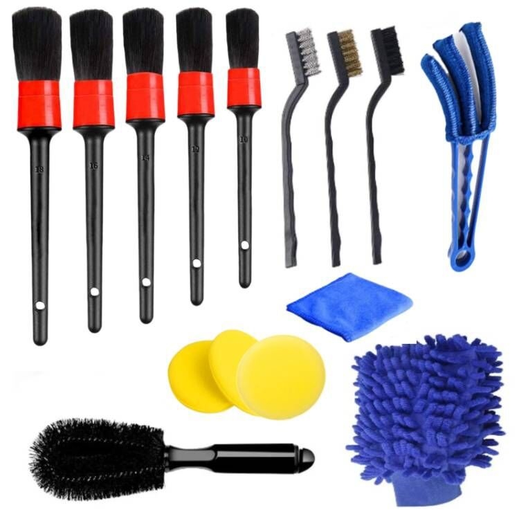 

15 PCS / Set Car Cleaning Brush Wax Sponge Car Wash Tool Brush
