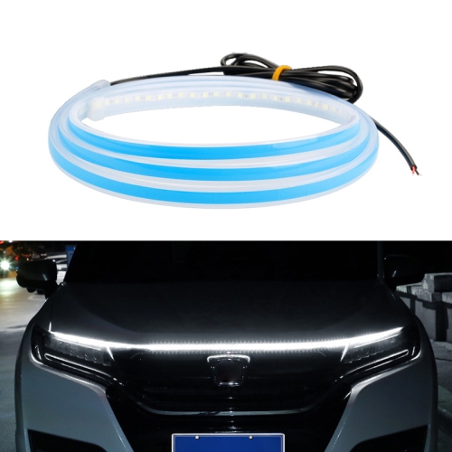 

Car LED Streamer Decorative Hood Atmosphere Lights, Style: Monochrome White Light(1.5m)