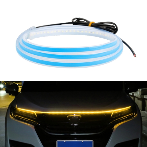 

Car LED Streamer Decorative Hood Atmosphere Lights, Style: Monochrome Yellow Light(1.5m)