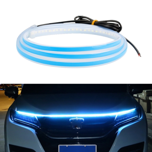 

Car LED Streamer Decorative Hood Atmosphere Lights, Style: Monochrome Ice Blue Light(1.5m)