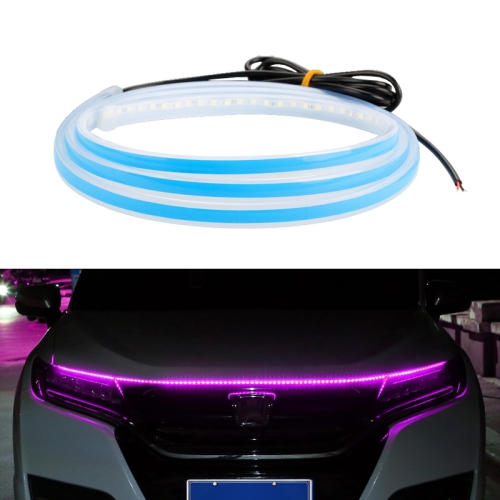 

Car LED Streamer Decorative Hood Atmosphere Lights, Style: Monochrome Pink Purple Light(1.8m)