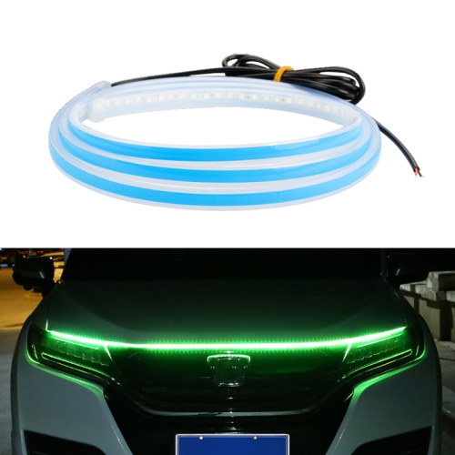 

Car LED Streamer Decorative Hood Atmosphere Lights, Style: Monochrome Green Light(1.5m)