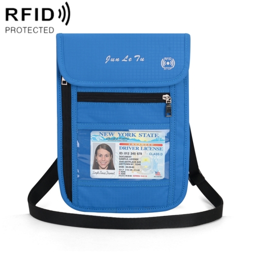 

JunLeTu Multifunctional Messenger RFID Anti-Theft Passport Storage Bag(Blue)