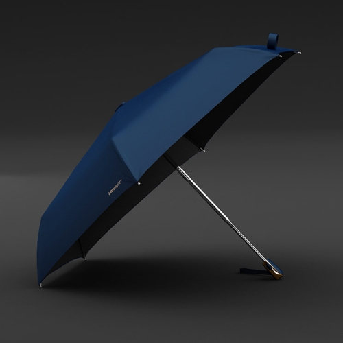

OLYCAT Light Black Glue Sunside Anti-UV Rain or Shine Umbrella(Dark Blue)