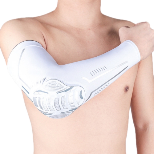 

Outdoor Sports Honeycomb Anti-collision Compression Arm Guard, Color: XL (White)