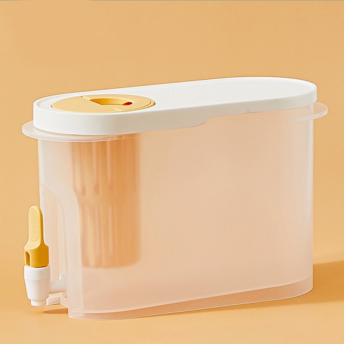 

3.9L Refrigerator Cold Kettle Lemon Juice Kettle Summer Cold Water Bucket With Filter(White )
