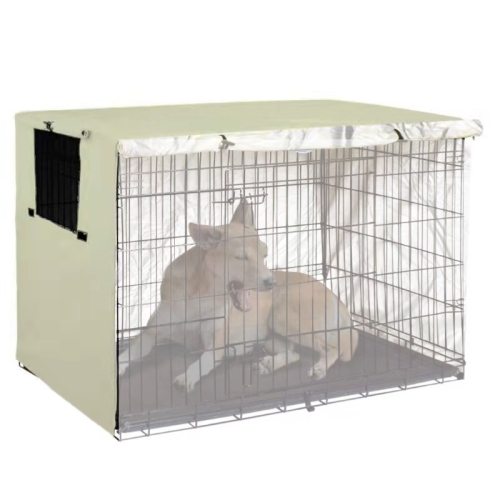 

Oxford Cloth Pet Cage Cover Outdoor Furniture Dustproof Rainproof Sunscreen Cover, Size: 79x50.8x53cm(Beige)