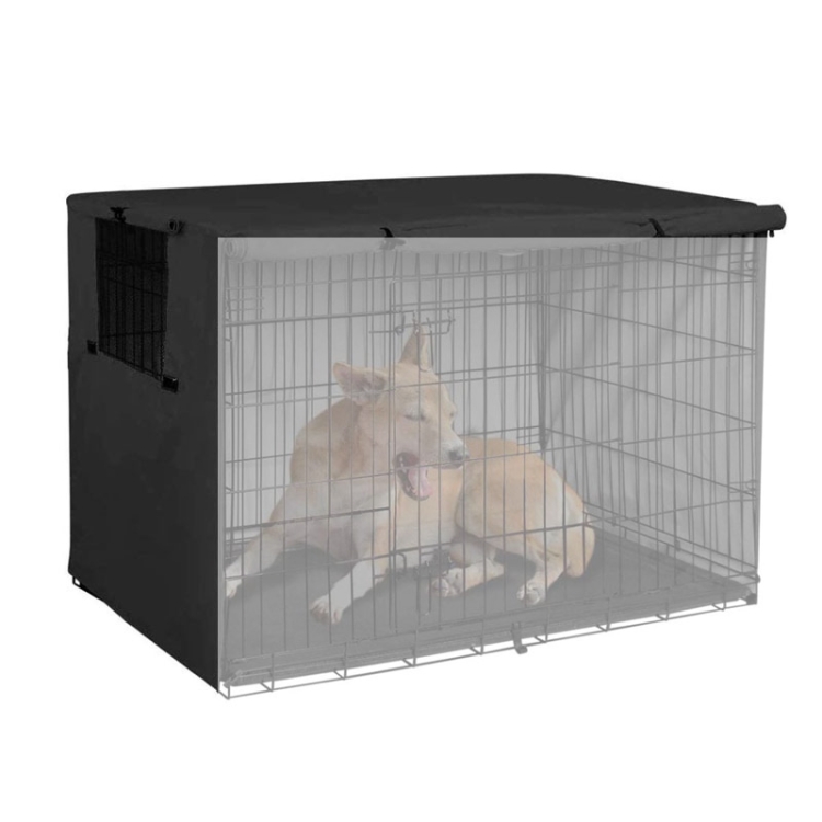 

Oxford Cloth Pet Cage Cover Outdoor Furniture Dustproof Rainproof Sunscreen Cover, Size: 94x61x63.5cm(Black)