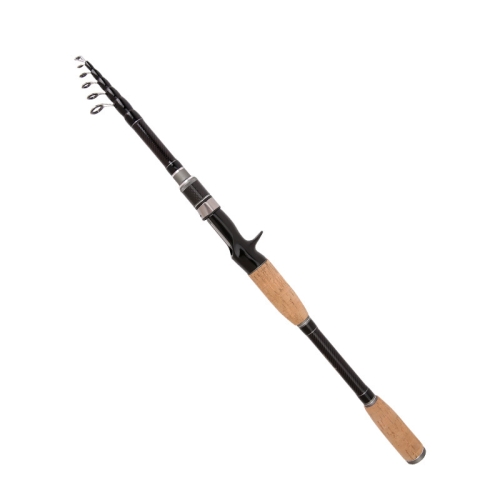 

Telescopic Carbon Lure Rod Short Section Fishing Casting Rod, Length: 2.1m(Curved Handle)