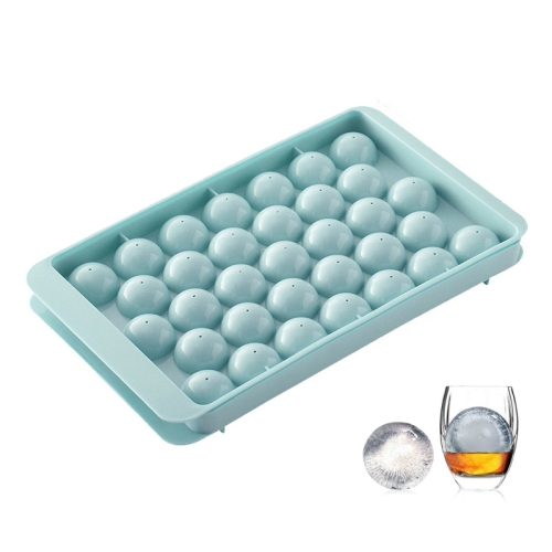 

5 PCS 33 Grid Round Ice Hockey Mold With Lid Ice Box Small Marble Ice Tray, Color: Small Blue