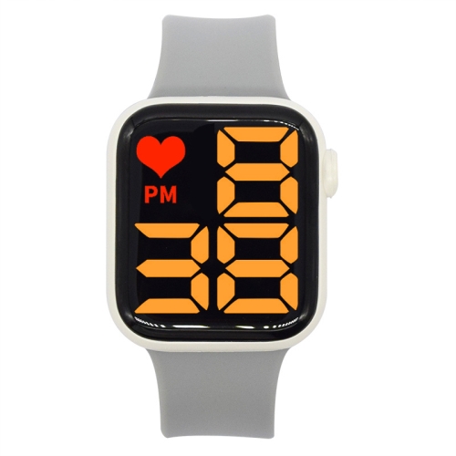 

2 PCS 8110 Love Light Effect Waterproof Children Watch(Gray Yellow Light)