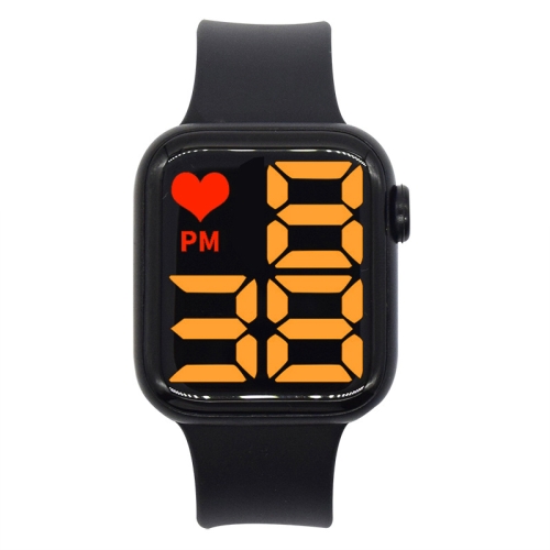 

2 PCS 8110 Love Light Effect Waterproof Children Watch(Black Yellow Light)