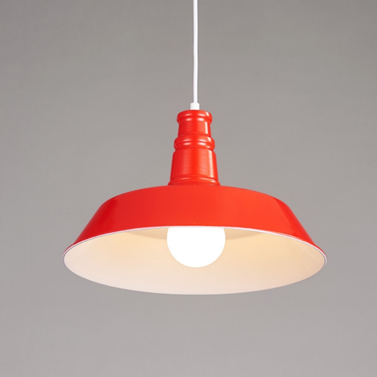 

Bedroom Dining Bar Wrought Iron Single Head Chandelier, Without Bulb 26cm (Red)