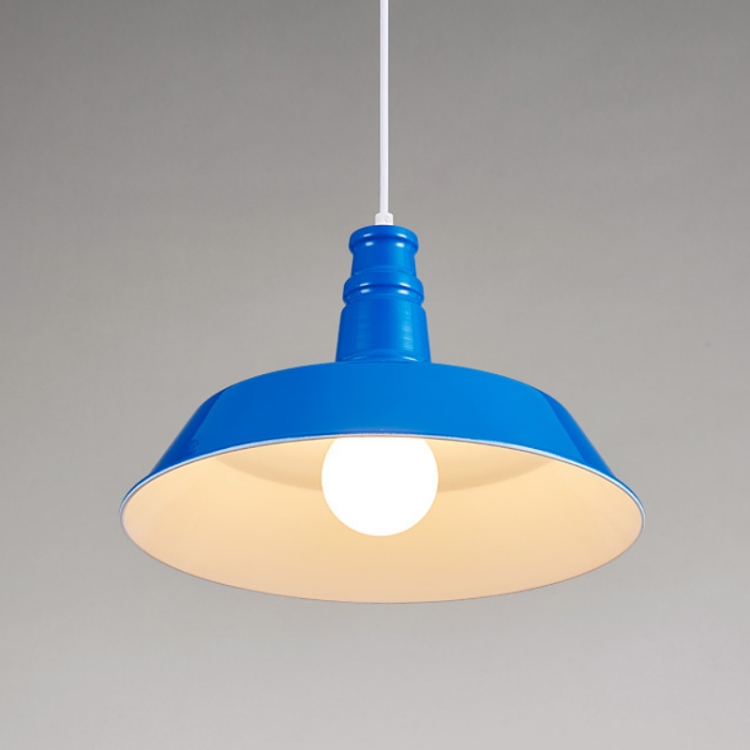 

Bedroom Dining Bar Wrought Iron Single Head Chandelier, Without Bulb 36cm (Blue)