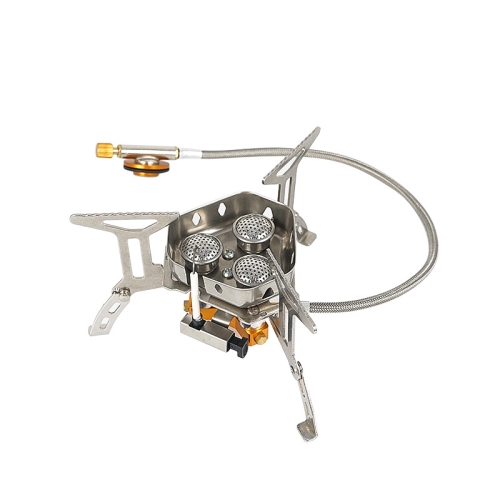 

Outdoor Portable Three-Head Stove Camping Windproof Stove