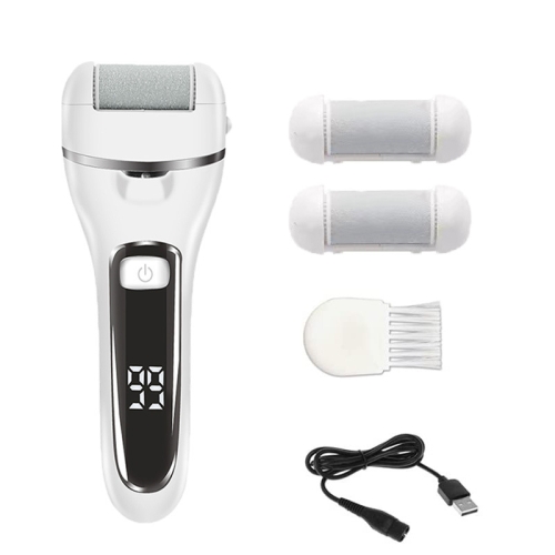 

Electric Foot Grinder Digital Display Rechargeable Pedicure Peeling, Color: White