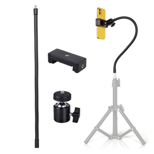 

40cm Live Broadcast Bracket Extension Hose Tripod Accessories,Style: Hose+PTZ+Phone Clip