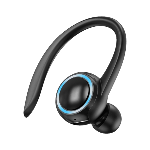 A1S Bluetooth fone de ouvido suspenso incorporação de ouvido verdadeiro sports esportes único fone de ouvido (preto)
