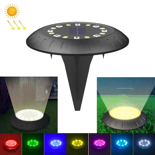 

LED Solar Buried Light Garden Decoration Park Grass Ground Lamp(RGB+Warm White)