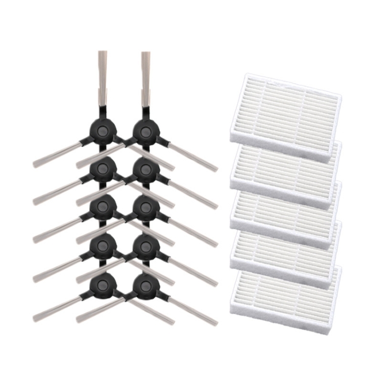 

5 Pairs Side Brush+5 Filters Accessories for Proscenic P1 P2 P3 Vacuum Cleaner