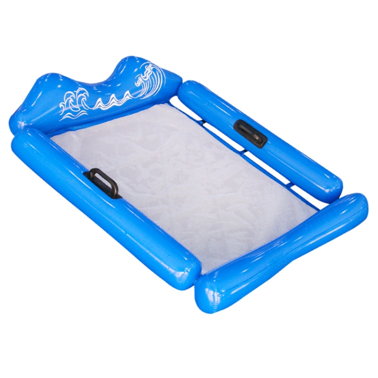

78x110x15cm Water Floating Hammock Inflatable Floating Bed Deck Chair Swimming Ring(Blue)