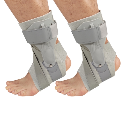 

1 Pair Compression Fixed Plastic Sheet Support Strap Ankle Protector, Size: M (Gray)