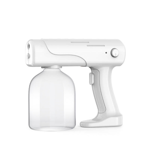 

Rechargeable Portable Blue Light Atomizing Alcohol Sprayer, Style: Adjustable(White)