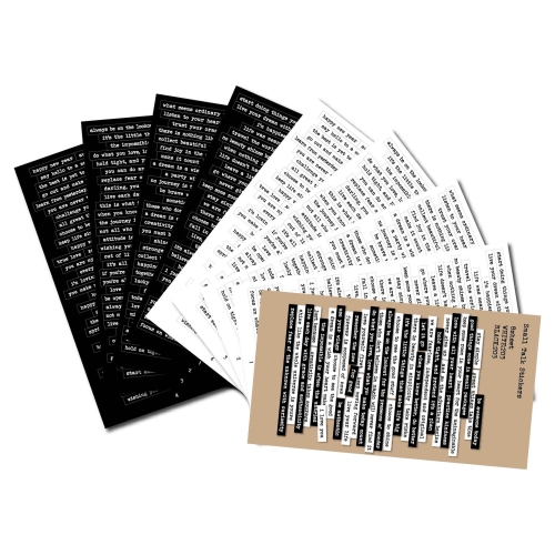 

2 Sets Small Talk Stickers Hand Account DIY Retro Text Sticker Pack(8 Sheets Stickers + 1 Card))