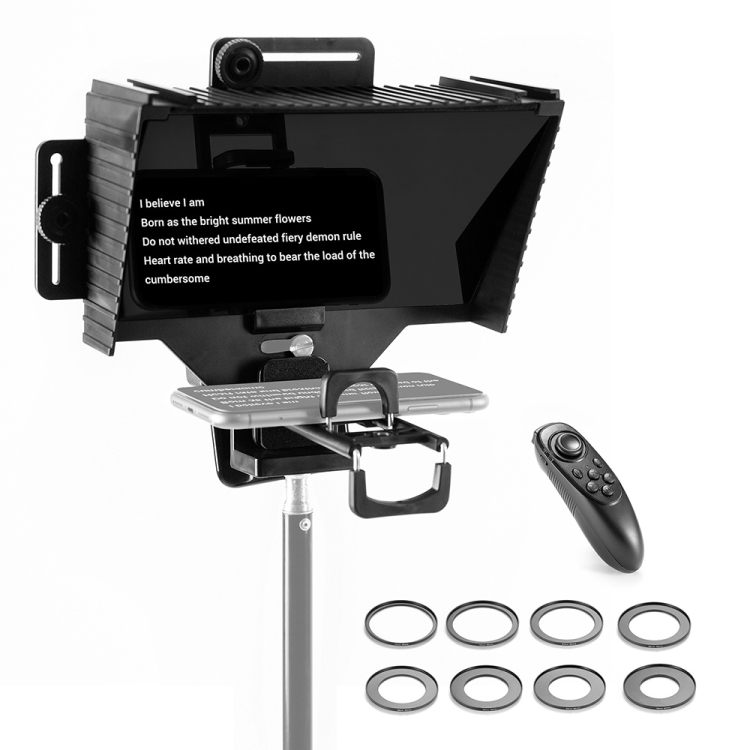 

TC3 Portable Interview Teleprompter Kit with Remote Control(Black)